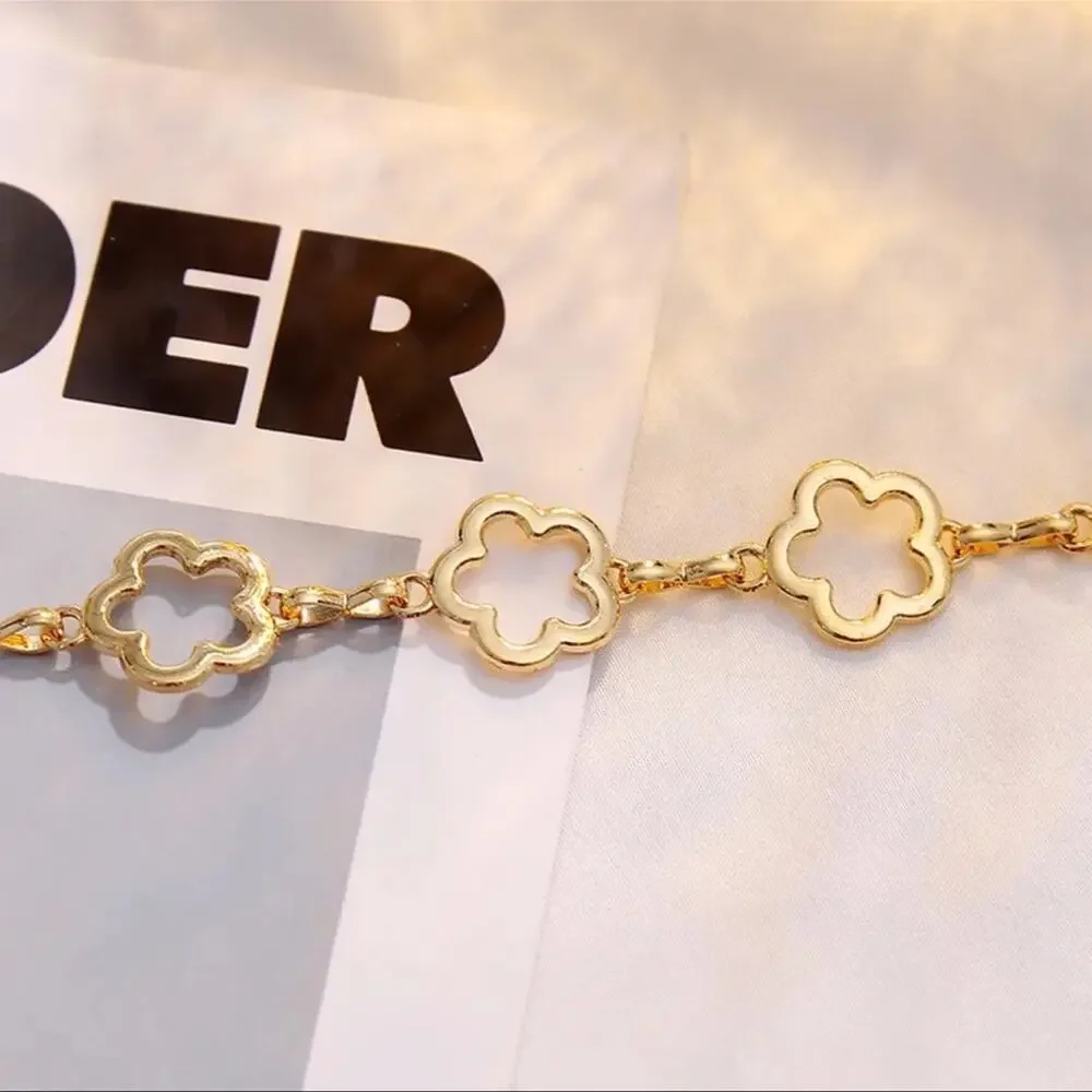 Gold Clover Leaf Waist Chain Belt